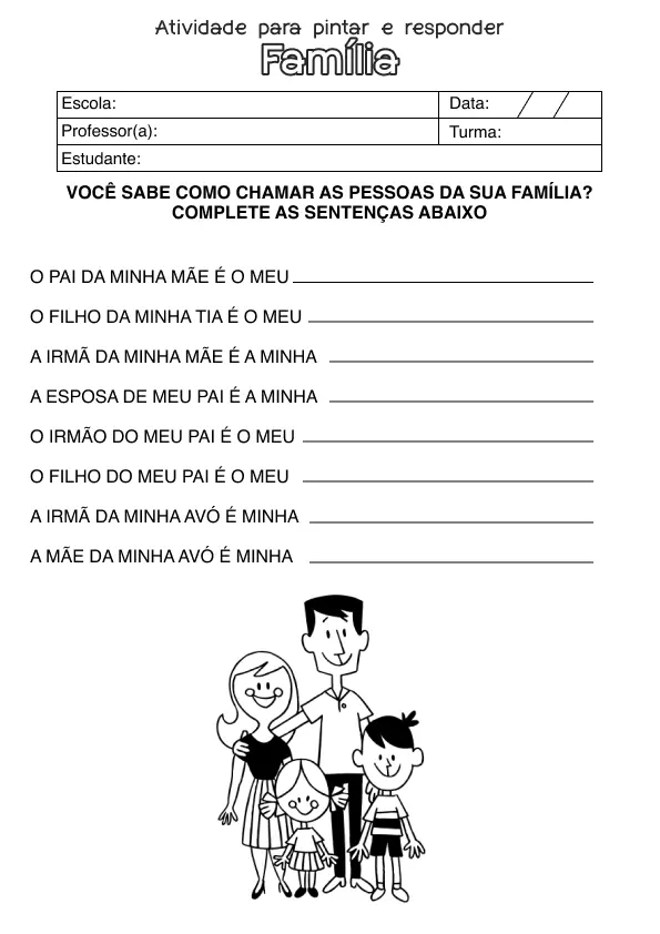 Families Coloring Pages – 017