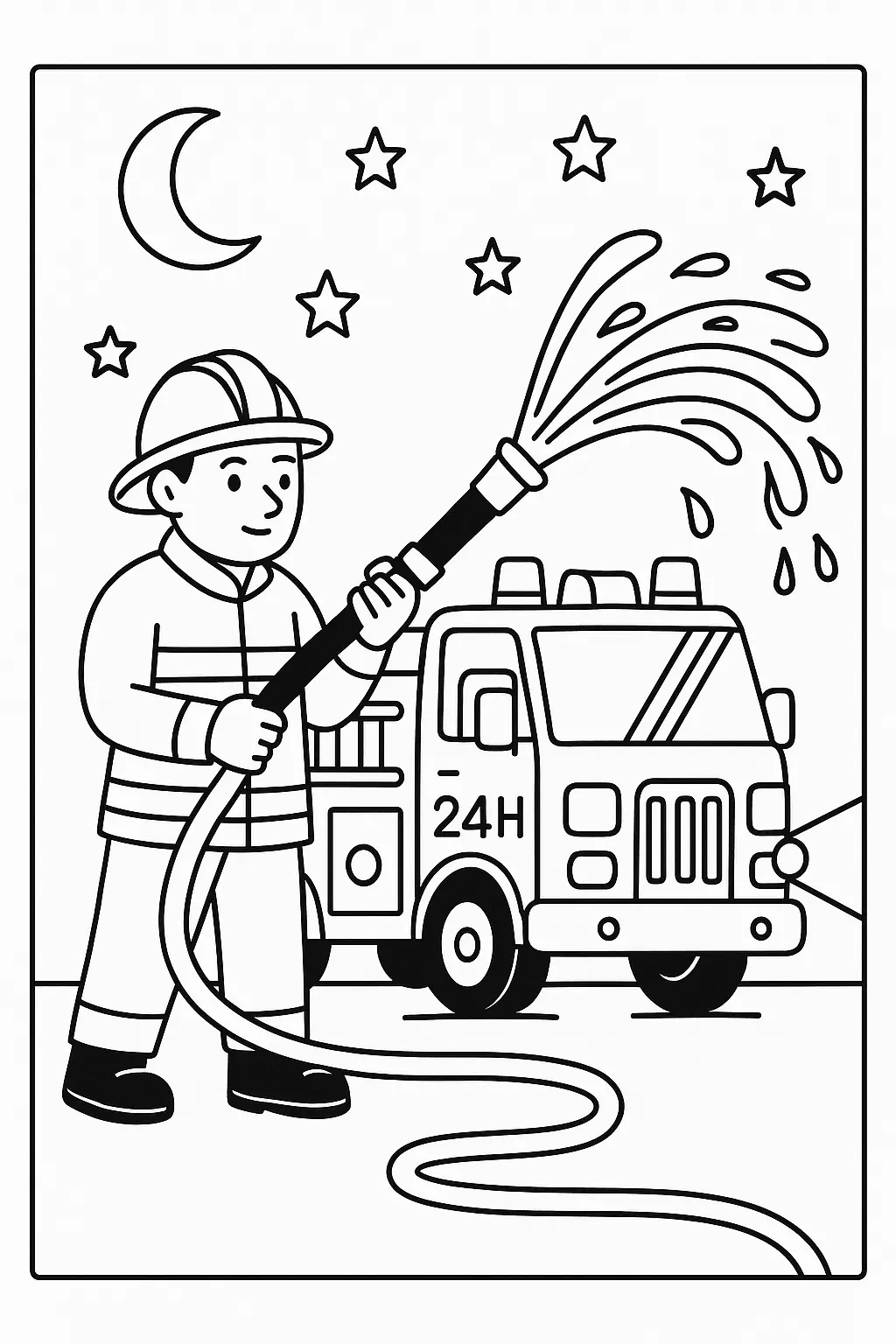 Firefighters Coloring Pages – 028