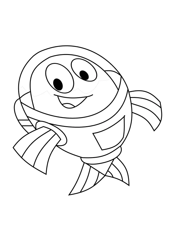 Fishtronaut Coloring Pages – 011