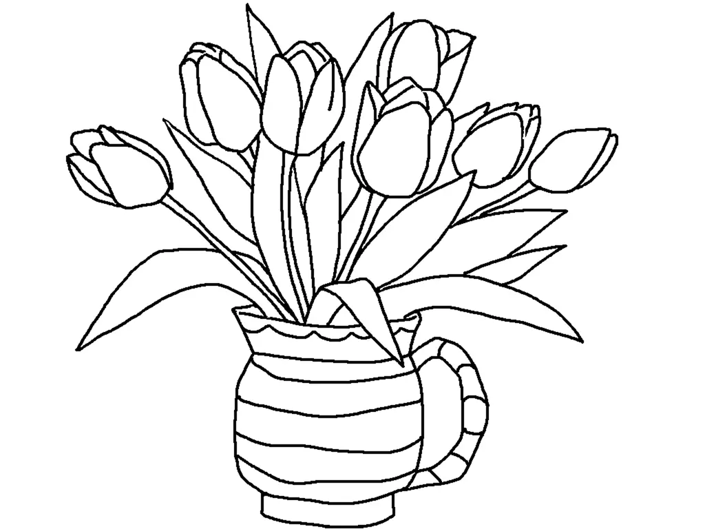 Flowers Coloring Pages – 002