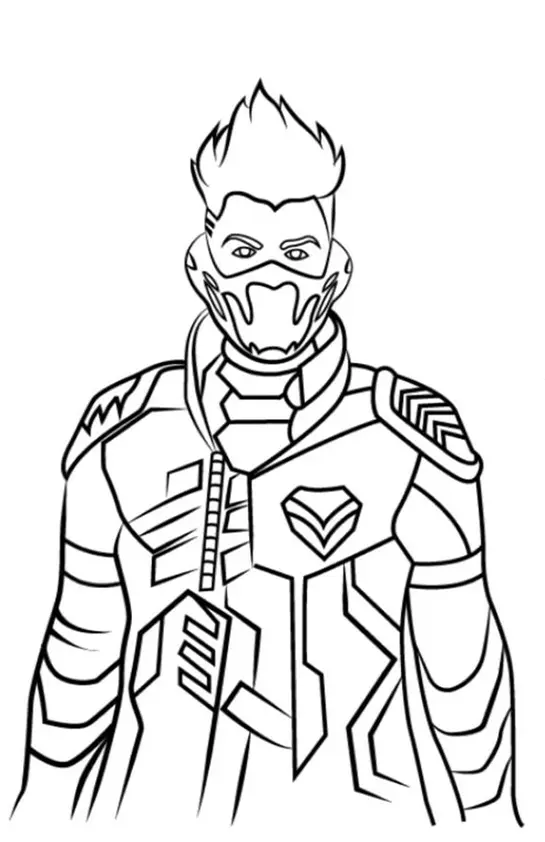 Free Fire Coloring Pages – 011