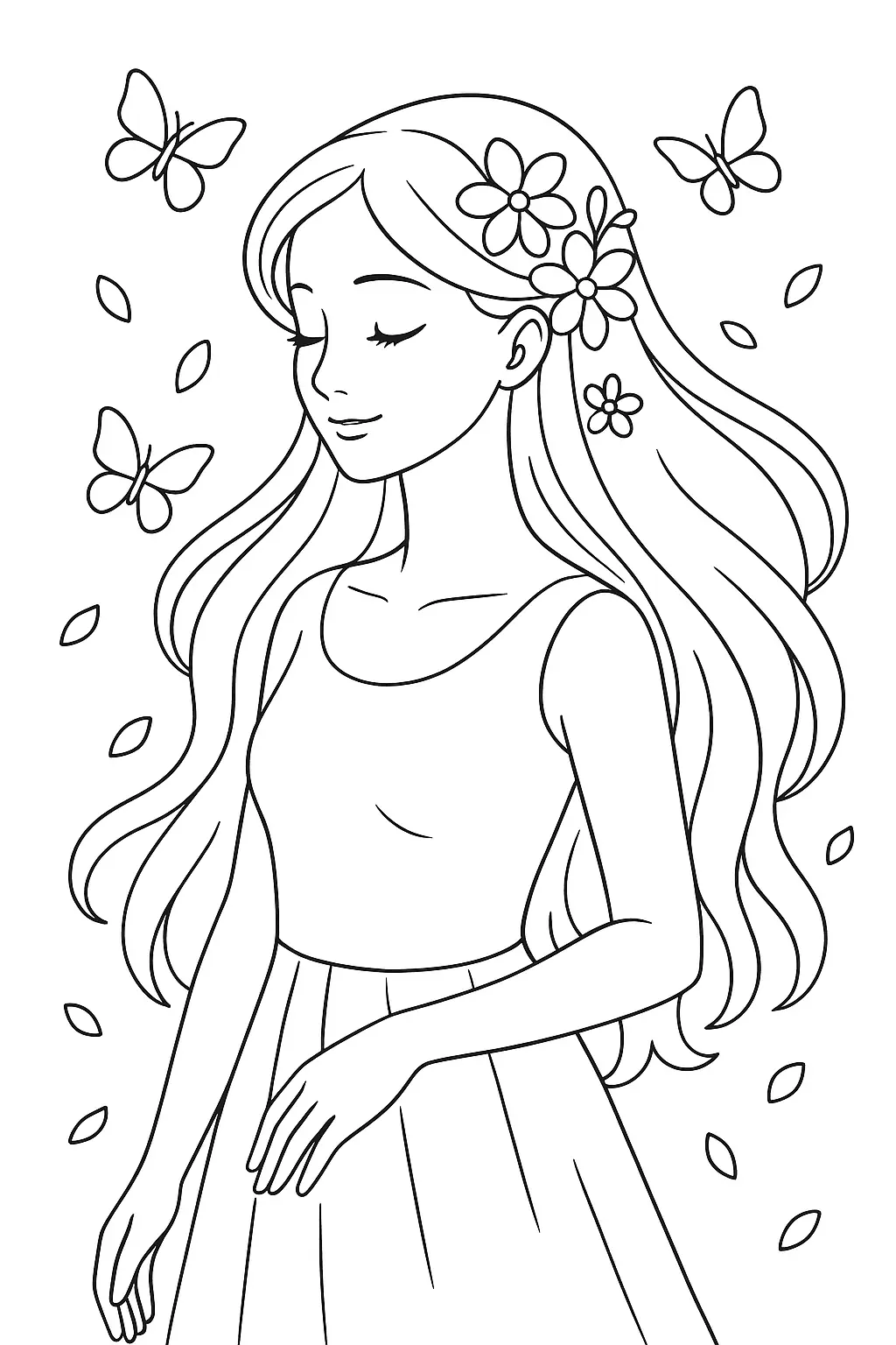 Girls Coloring Pages – 047