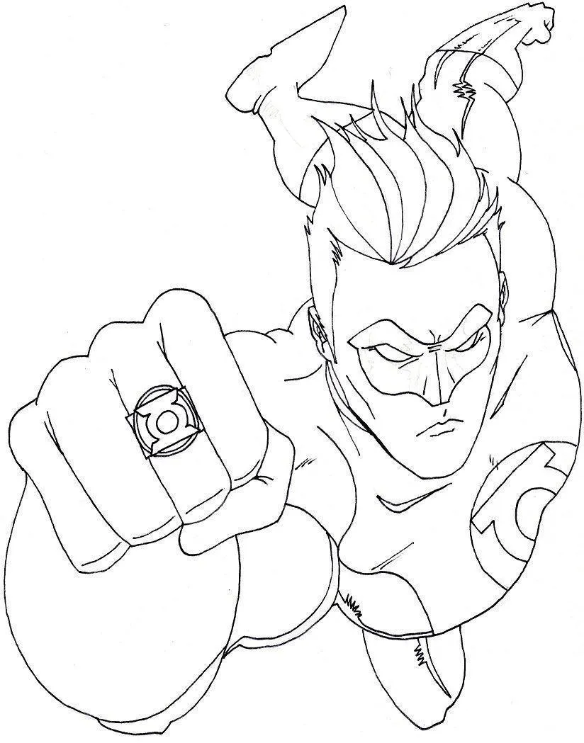Green Lantern Coloring Pages – 009