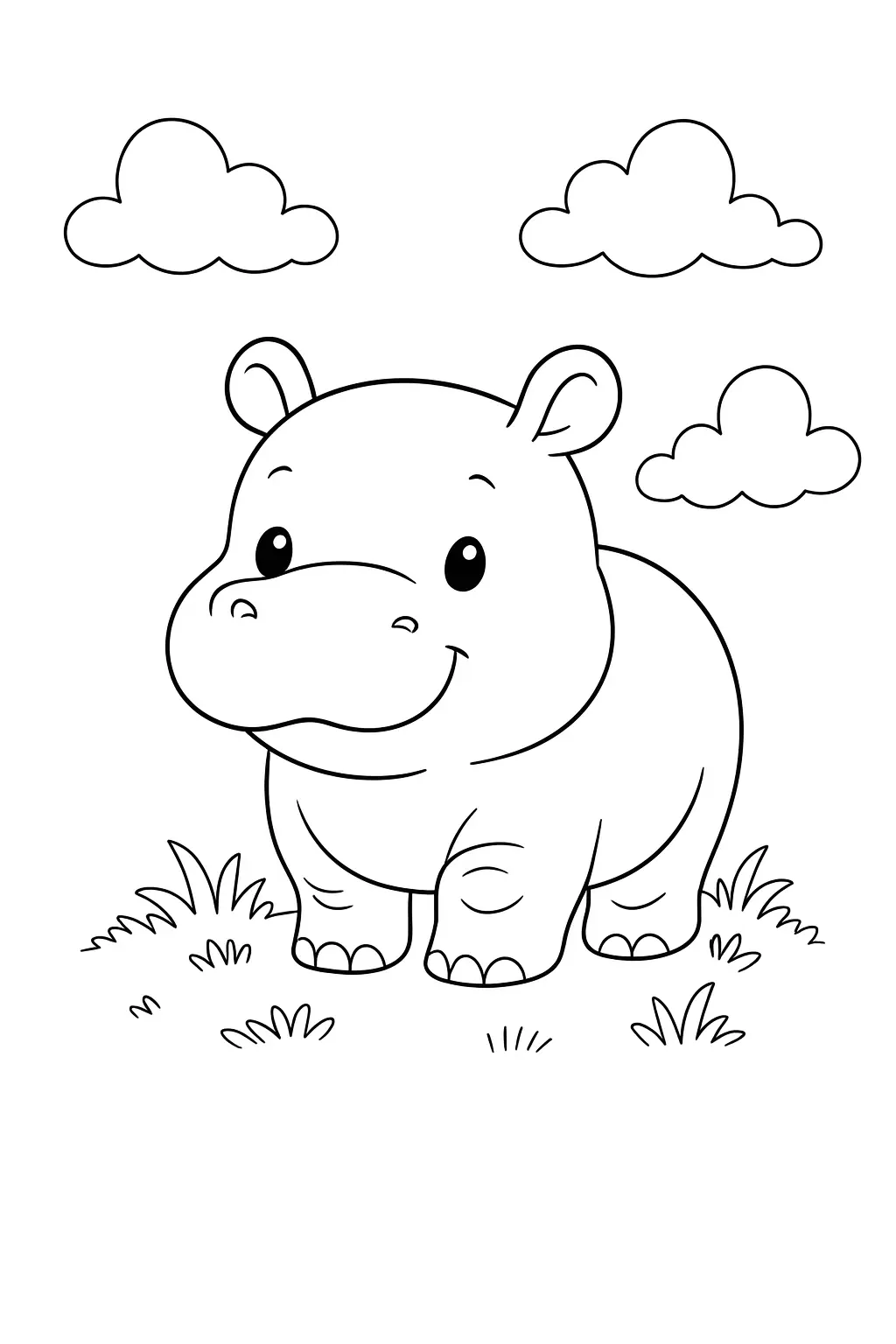 Hippopotamus Coloring Pages – 014