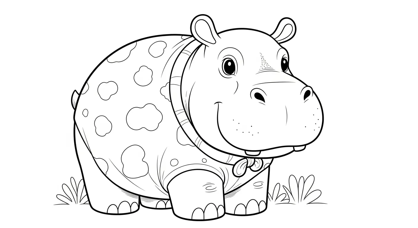 Hippopotamus Coloring Pages – 017