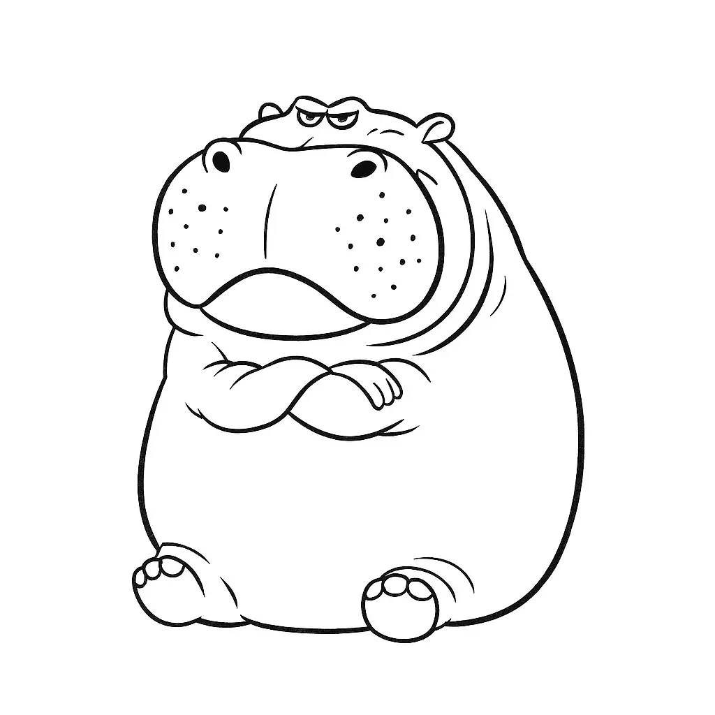 Hippopotamus Coloring Pages – 020