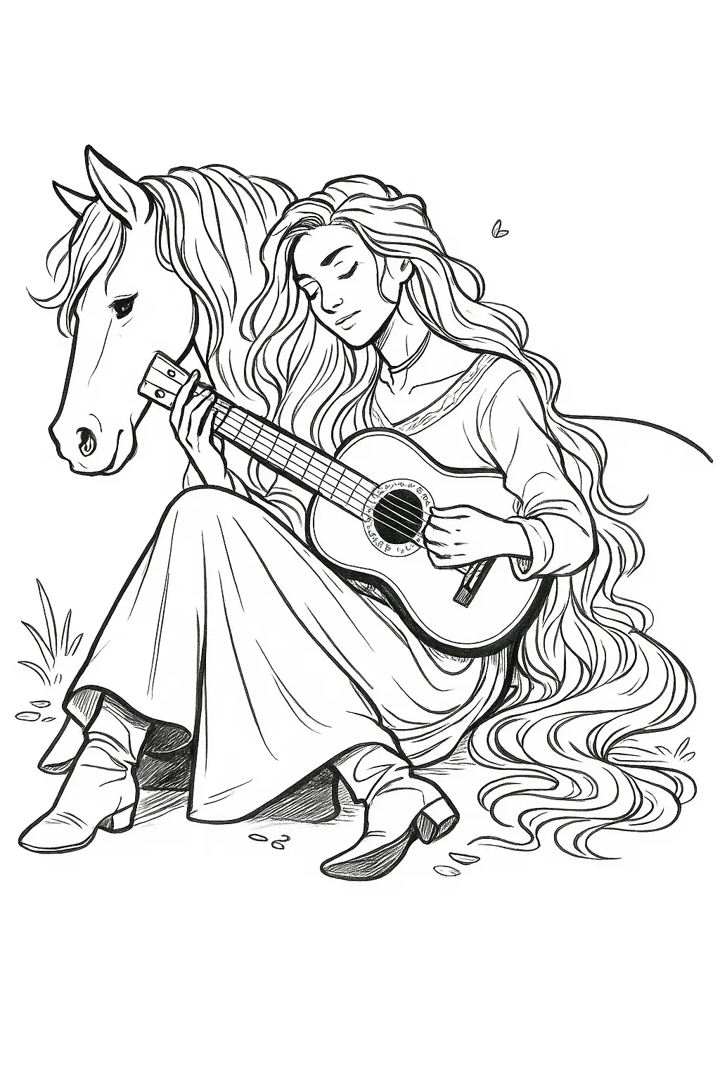 Horses Coloring Pages – 036