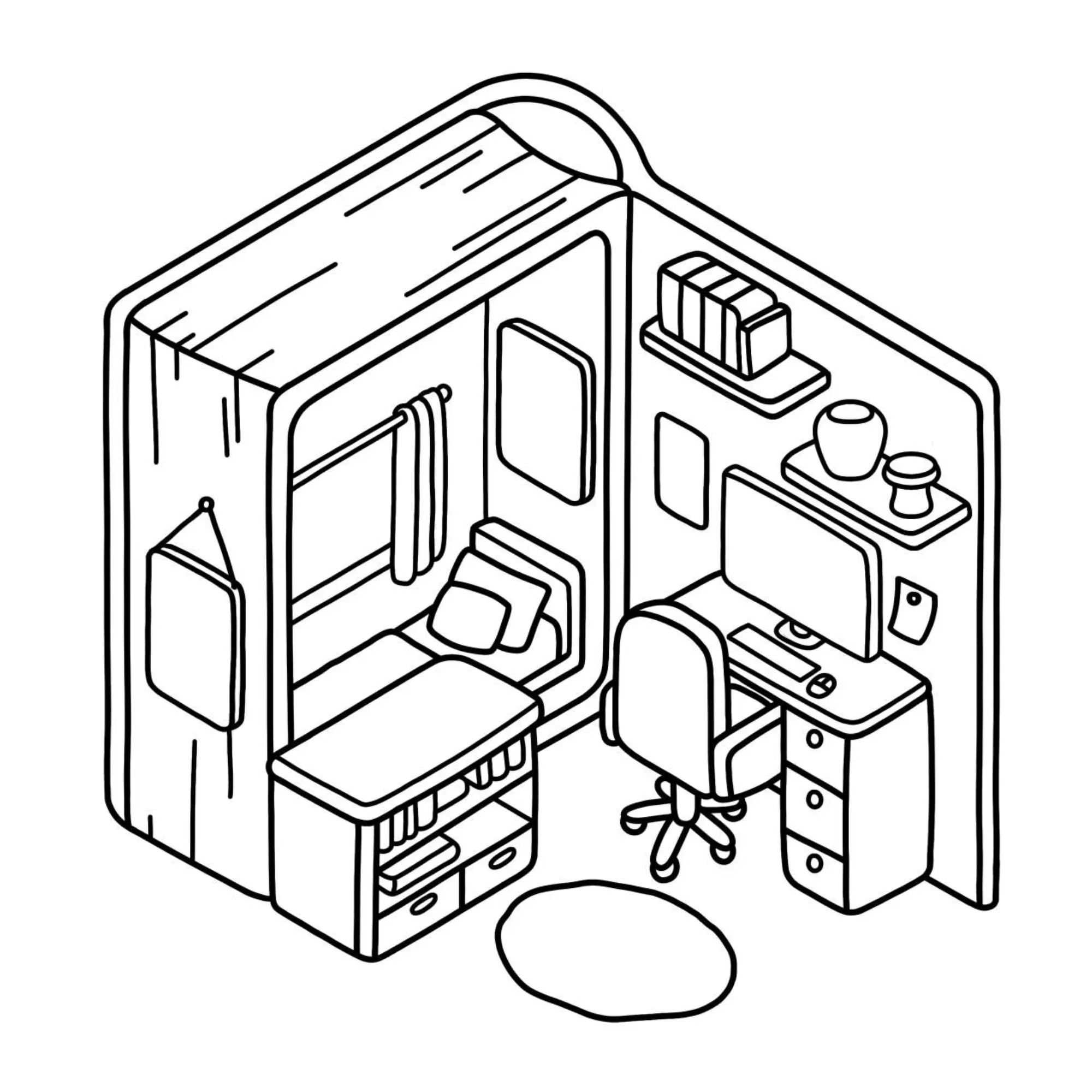 Houses Coloring Pages – 043