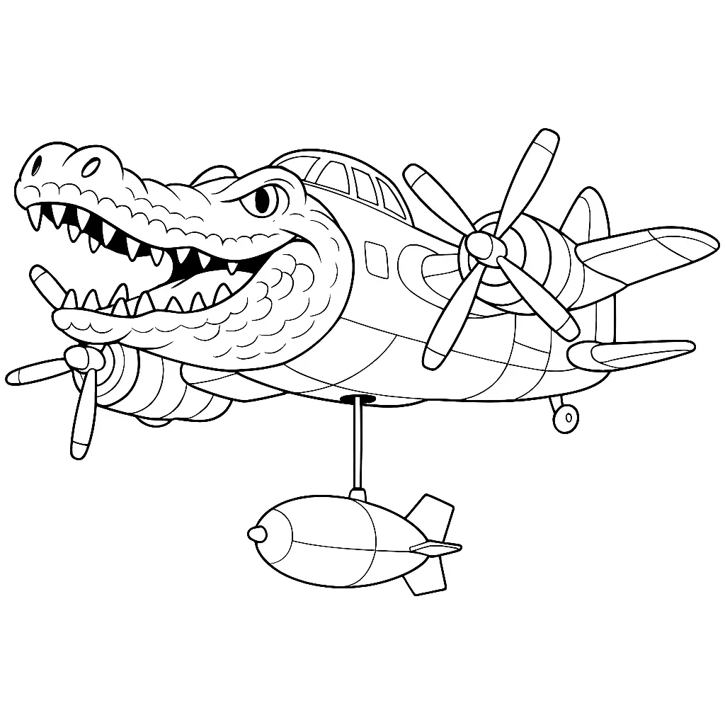 Italian Brainrot Coloring Pages – 011