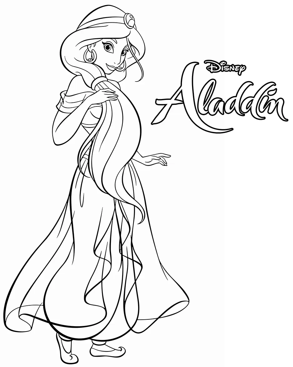 Jasmine Coloring Pages – 010