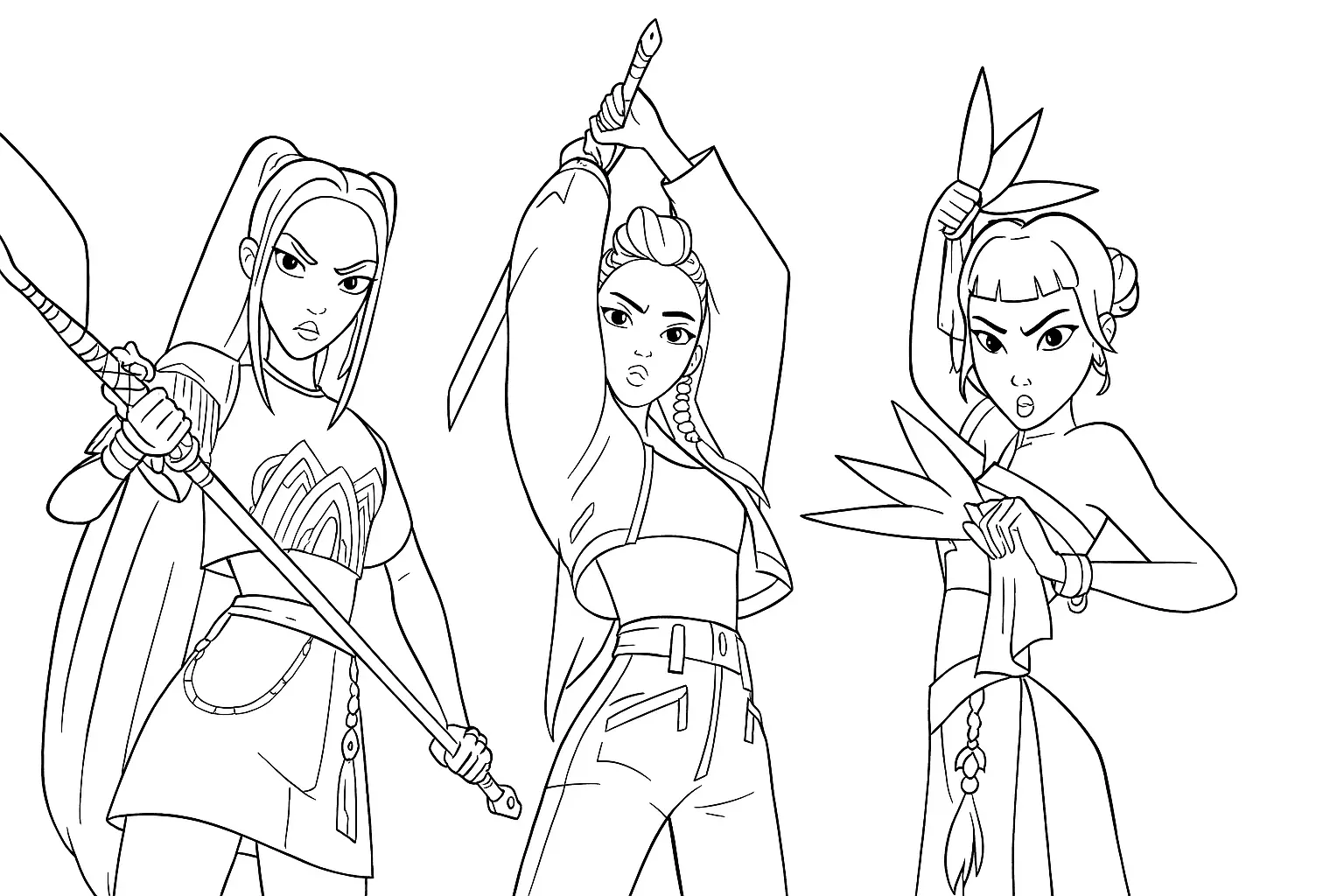 K Pop Warriors Coloring Pages – 015