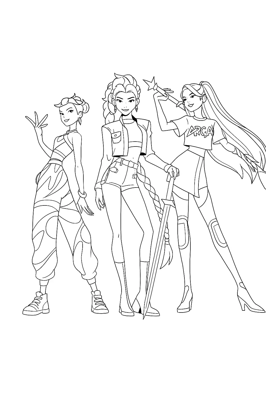 K Pop Warriors Coloring Pages – 017