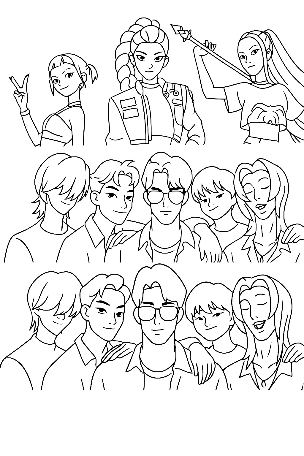 K Pop Warriors Coloring Pages – 018