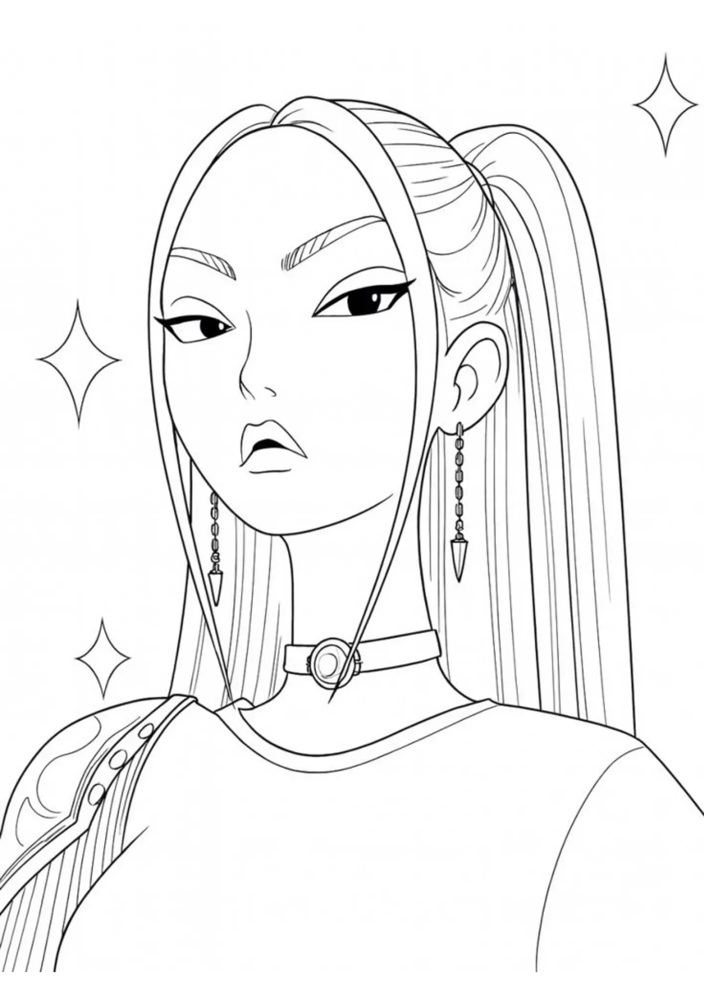 K Pop Warriors Coloring Pages – 033