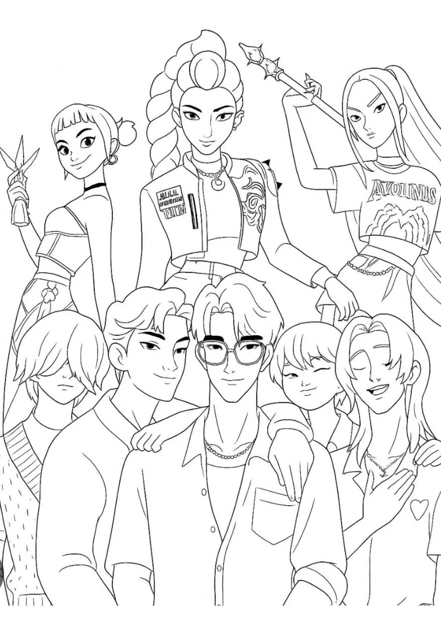 K Pop Warriors Coloring Pages – 037