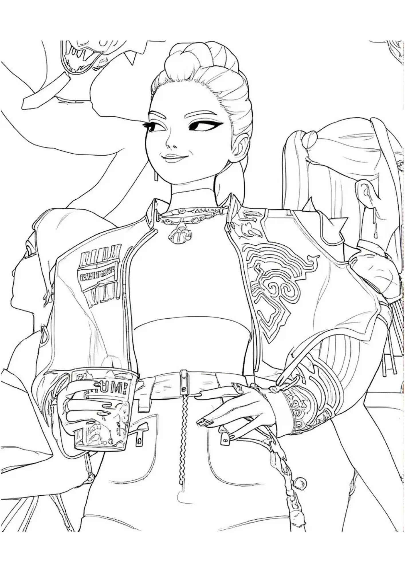 K Pop Warriors Coloring Pages – 038