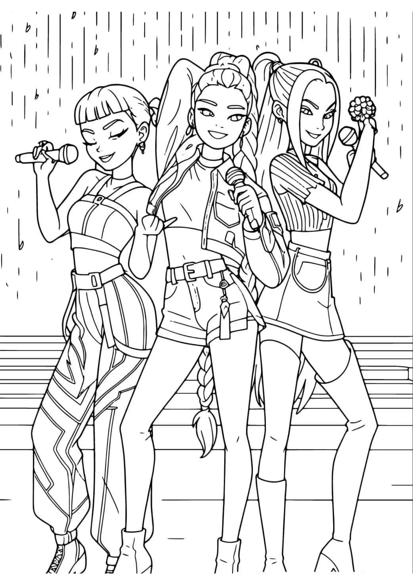 K Pop Warriors Coloring Pages – 042