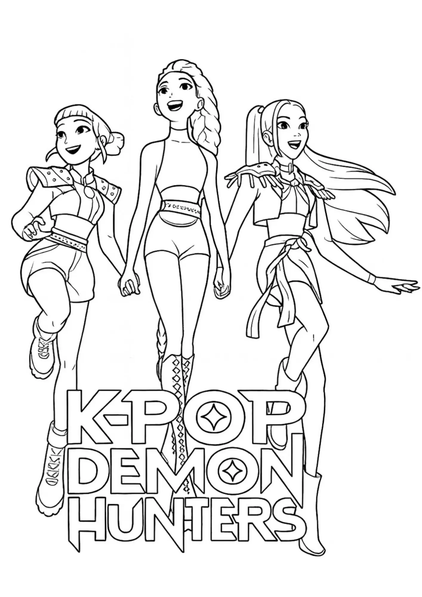 K Pop Warriors Coloring Pages – 051