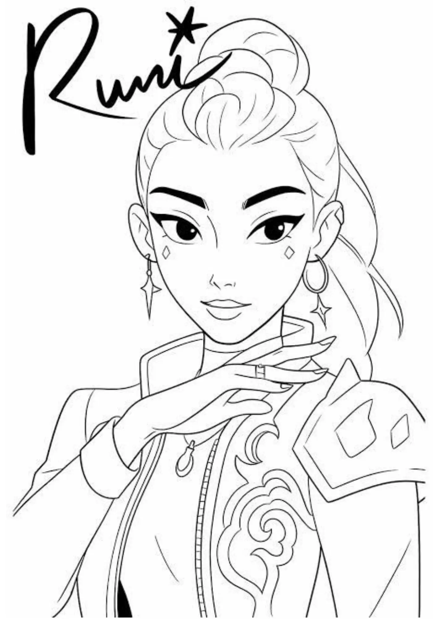 K Pop Warriors Coloring Pages – 053