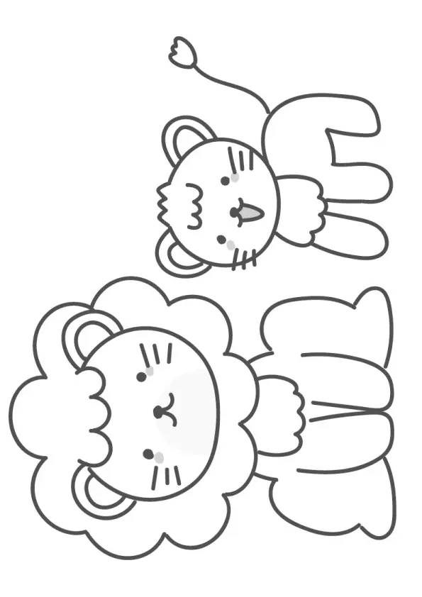 Lions Coloring Pages – 014