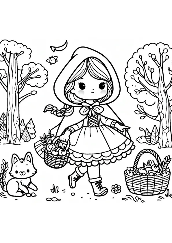 Little Red Riding Hood Coloring Pages – 006