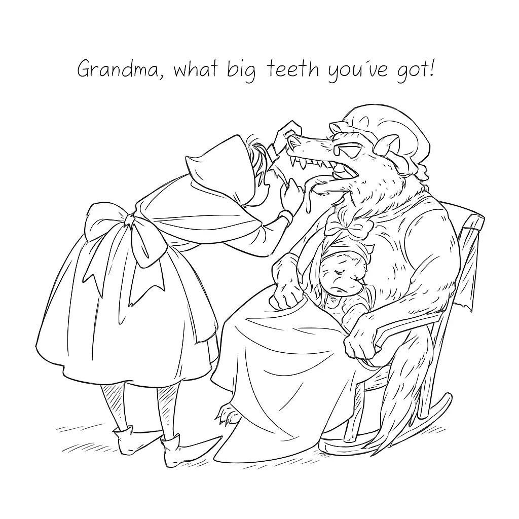 Little Red Riding Hood Coloring Pages – 018