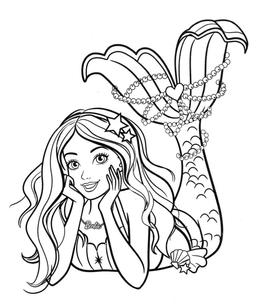 Mermaid Coloring Pages – 006