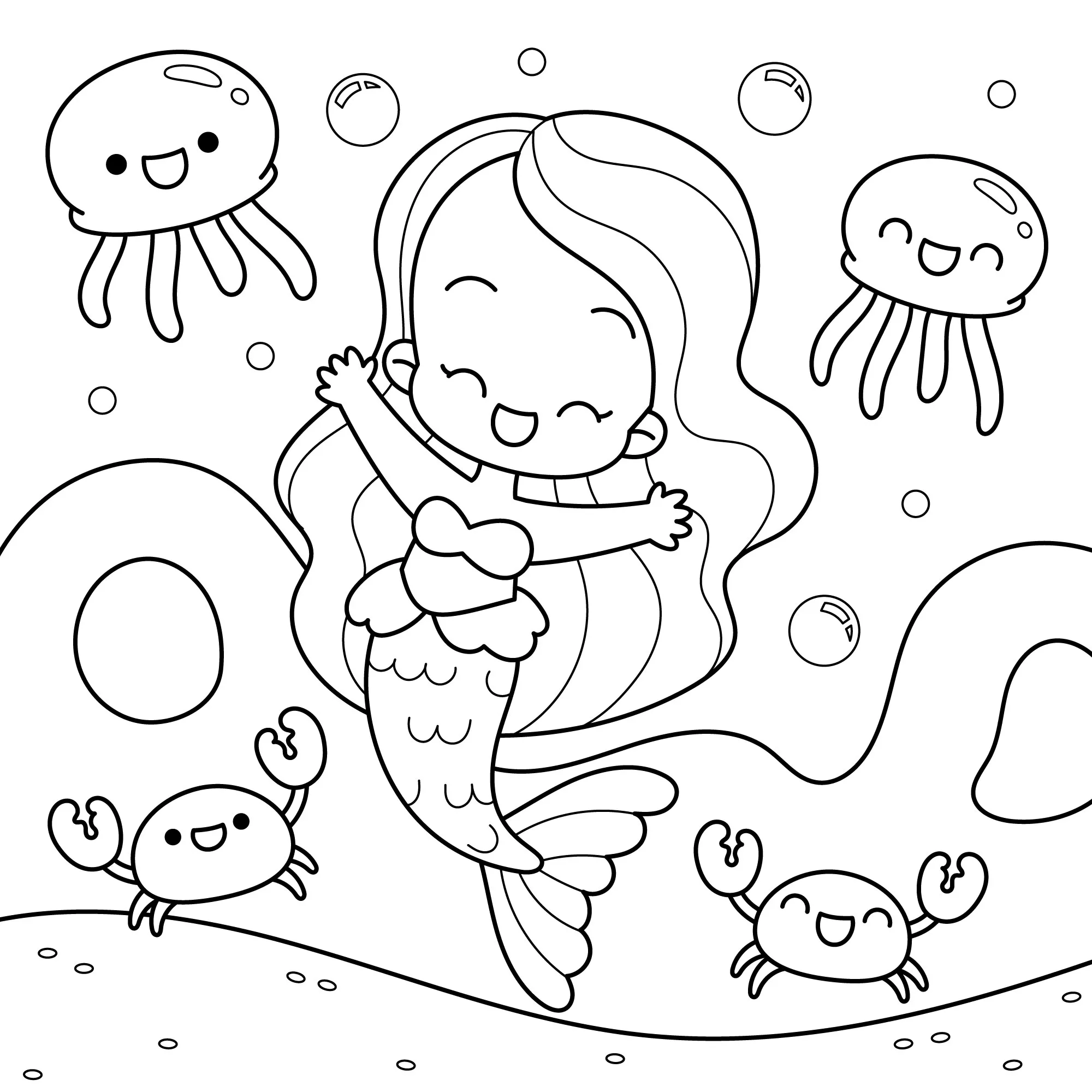 Mermaid Coloring Pages – 009