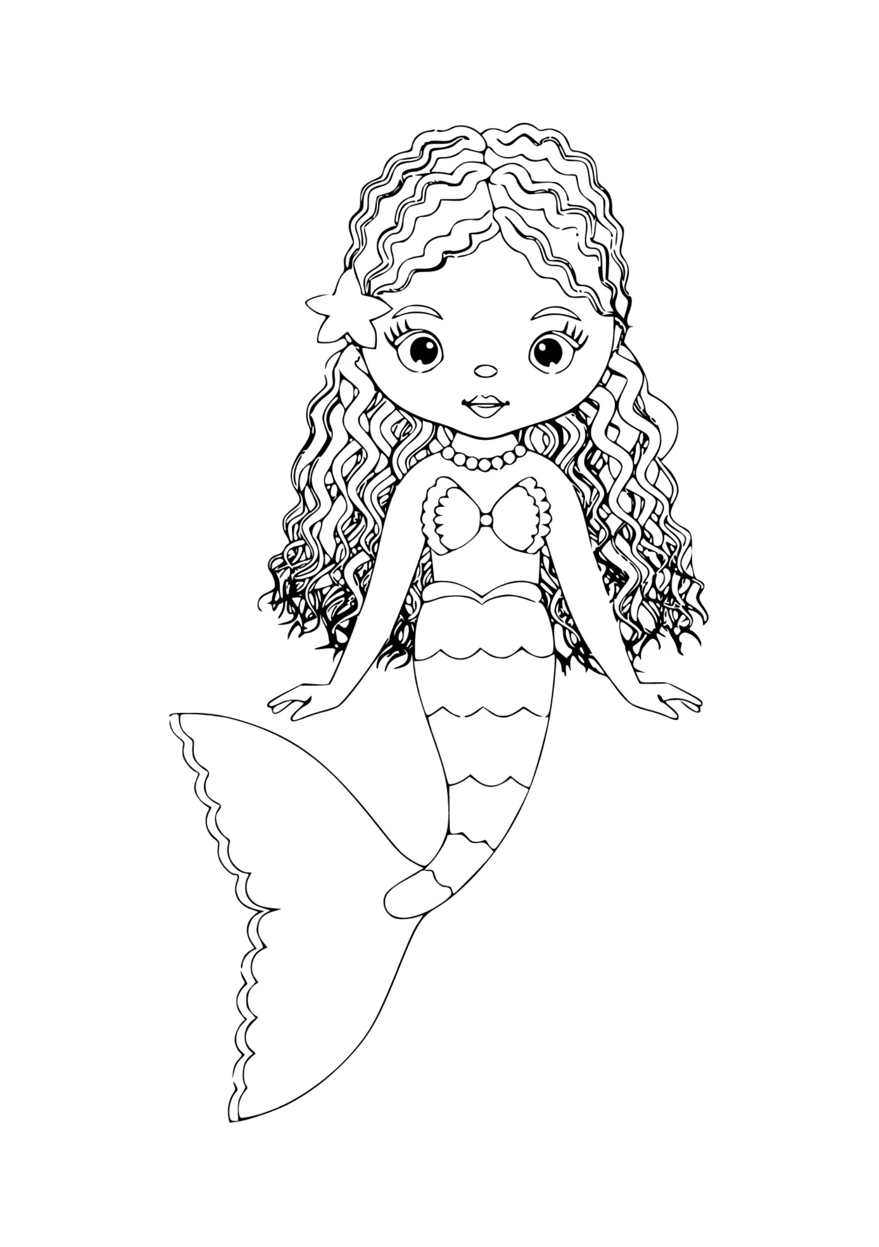 Mermaid Coloring Pages – 011