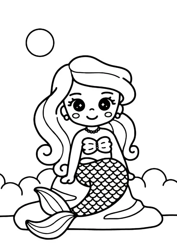 Mermaid Coloring Pages – 021