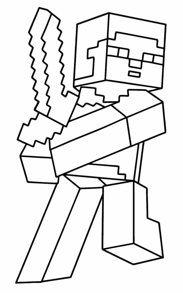 Minecraft Coloring Pages – 004