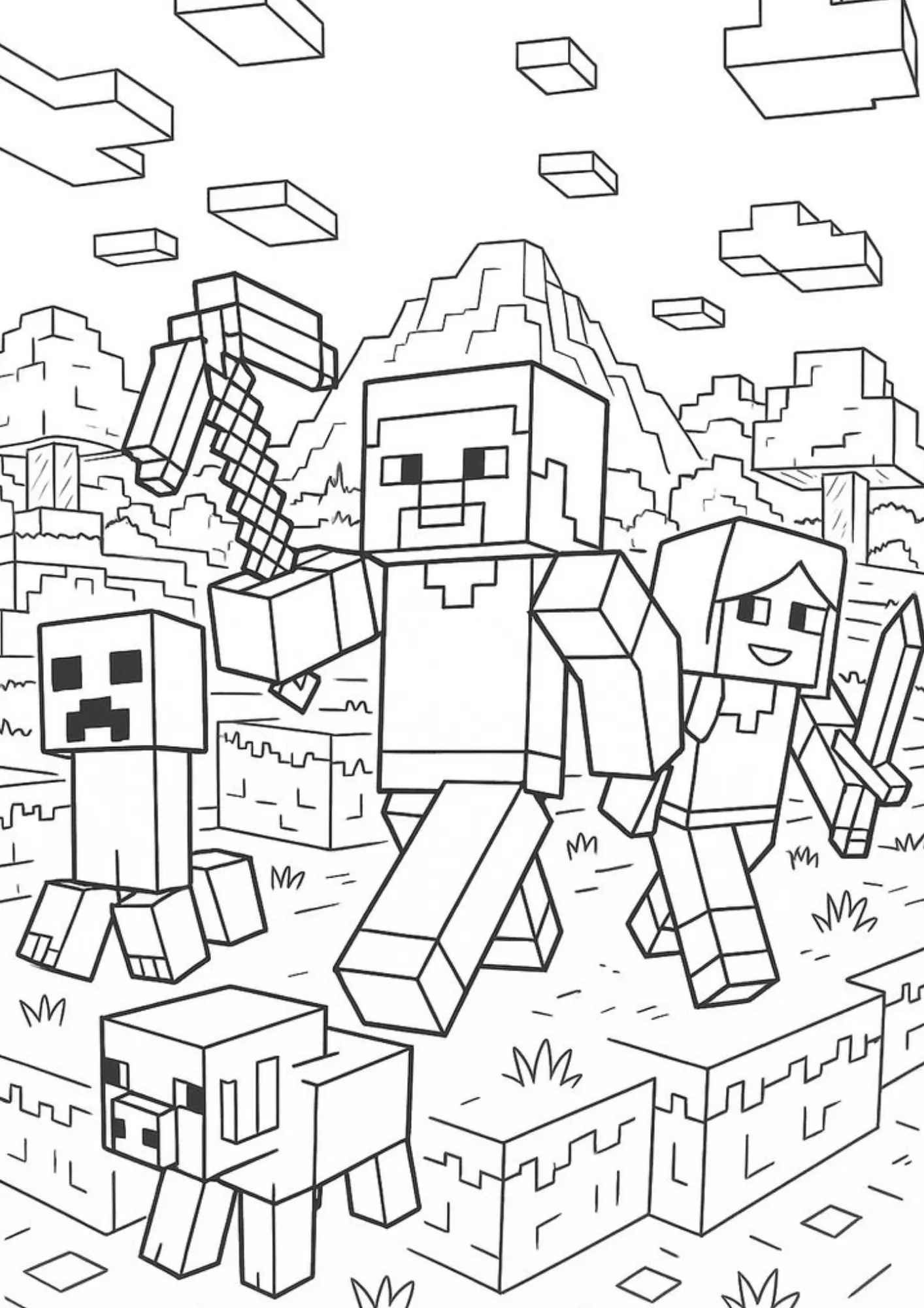 Minecraft Coloring Pages – 041