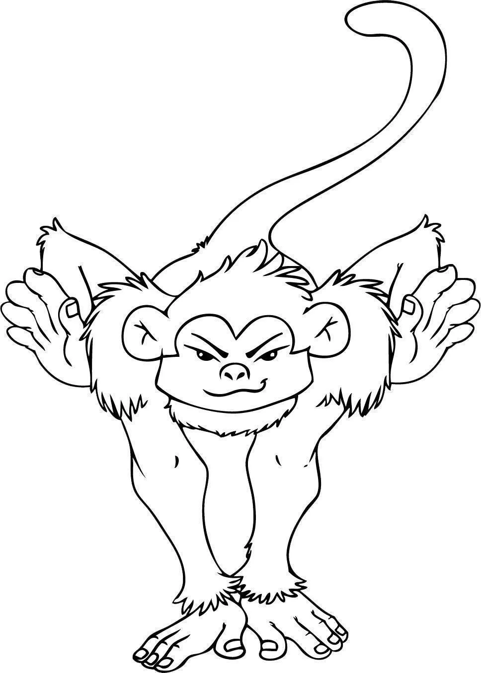 Monkeys Coloring Pages – 023