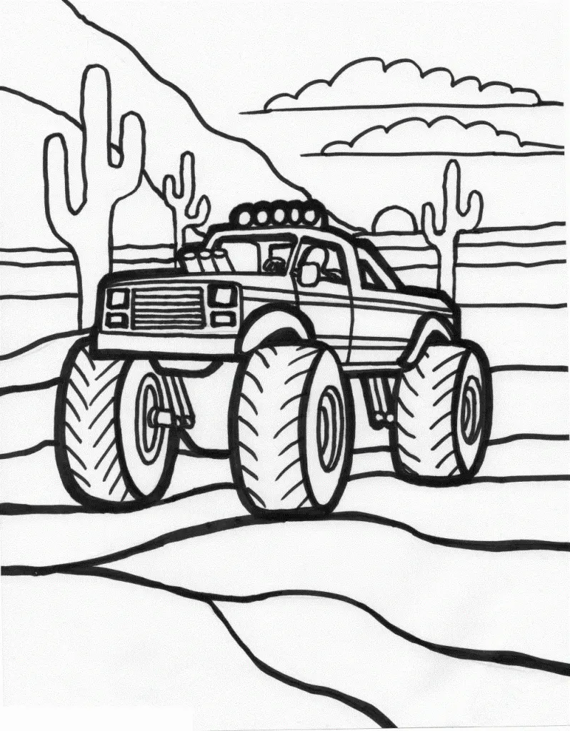 Monster Truck Coloring Pages – 010