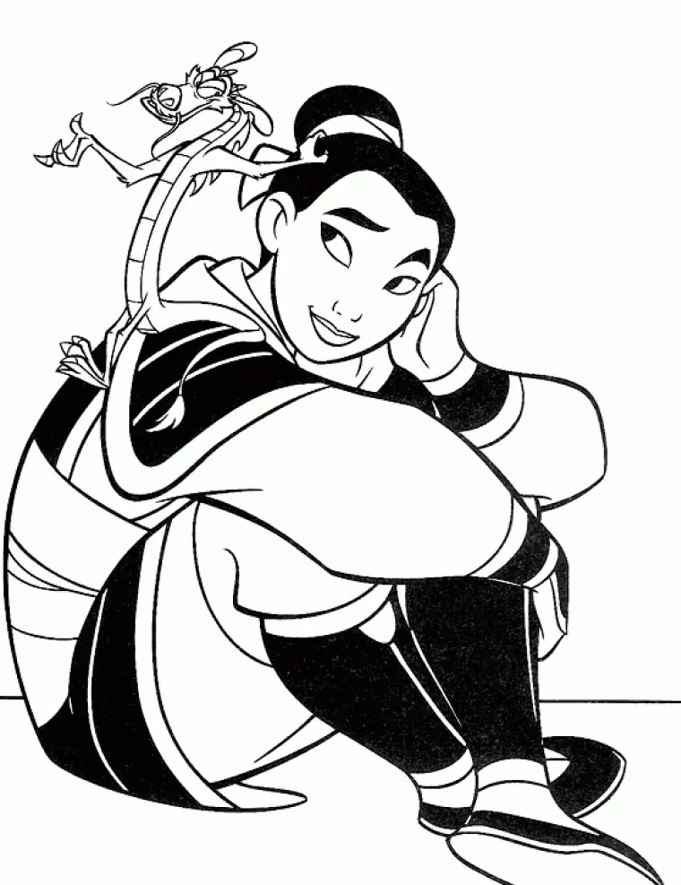 Mulan Coloring Pages – 011