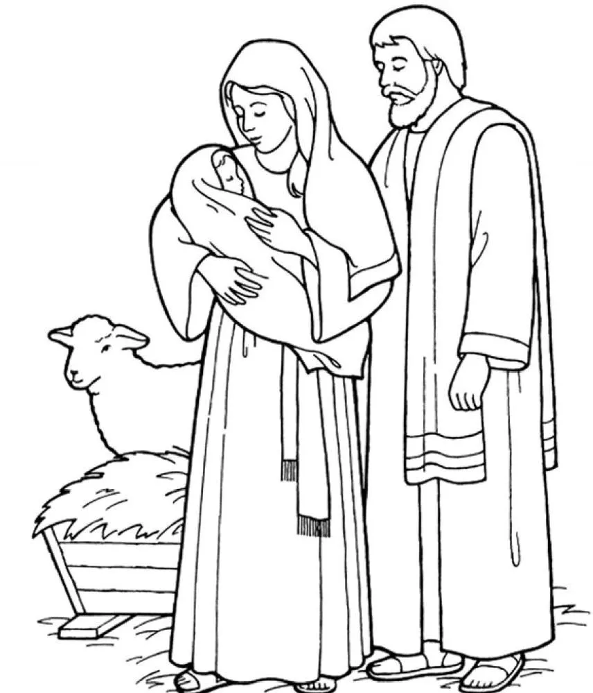 Nativity Scene Coloring Pages – 008