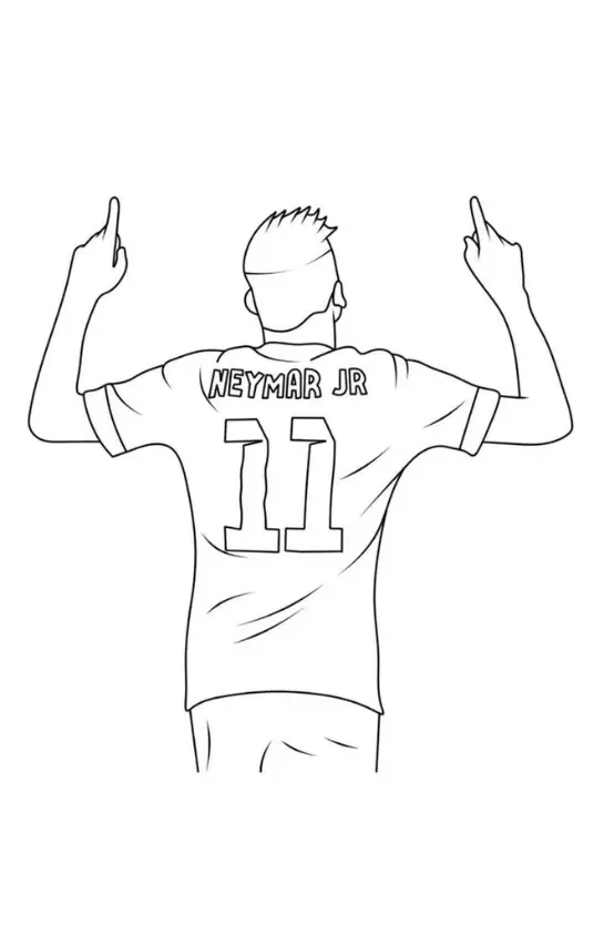 Neymar Coloring Pages – 013