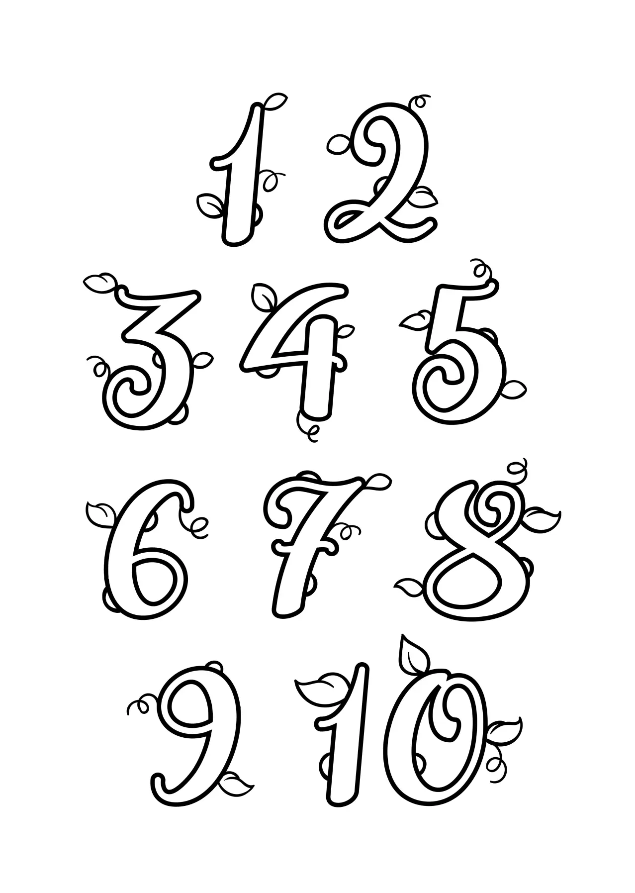 Numbers Coloring Pages – 008