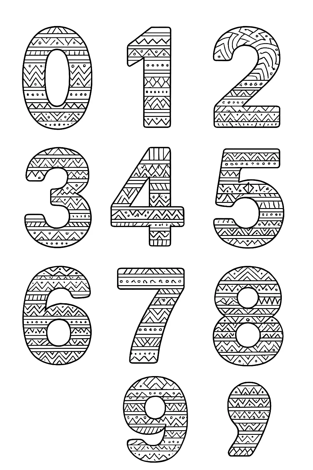 Numbers Coloring Pages – 020