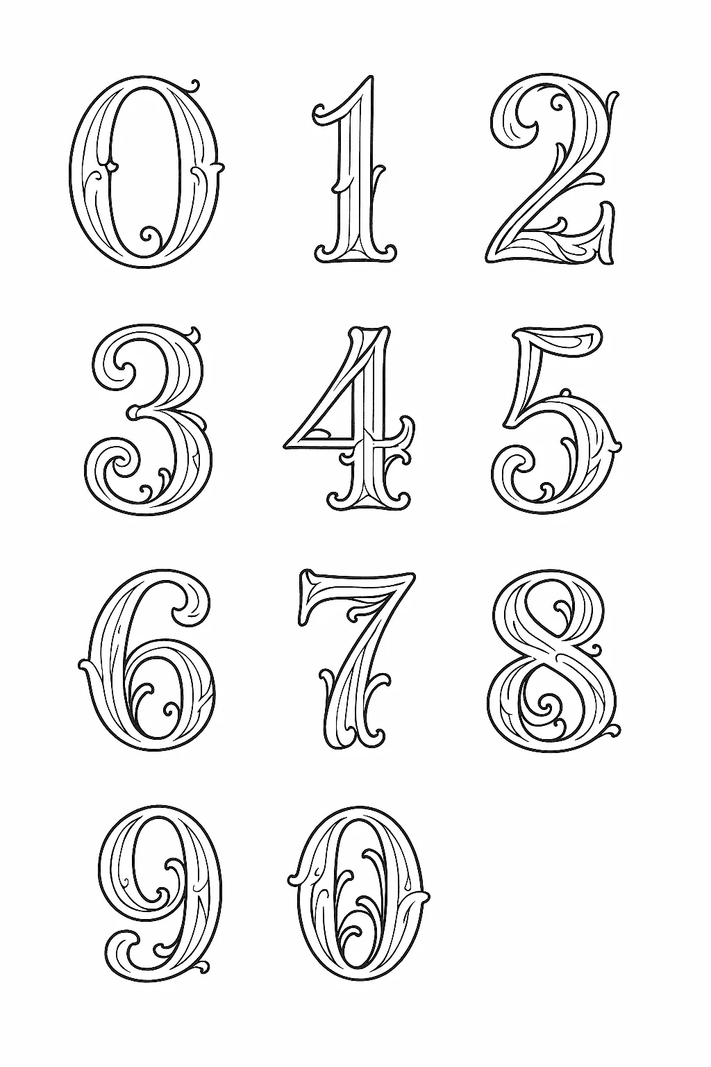 Numbers Coloring Pages – 023