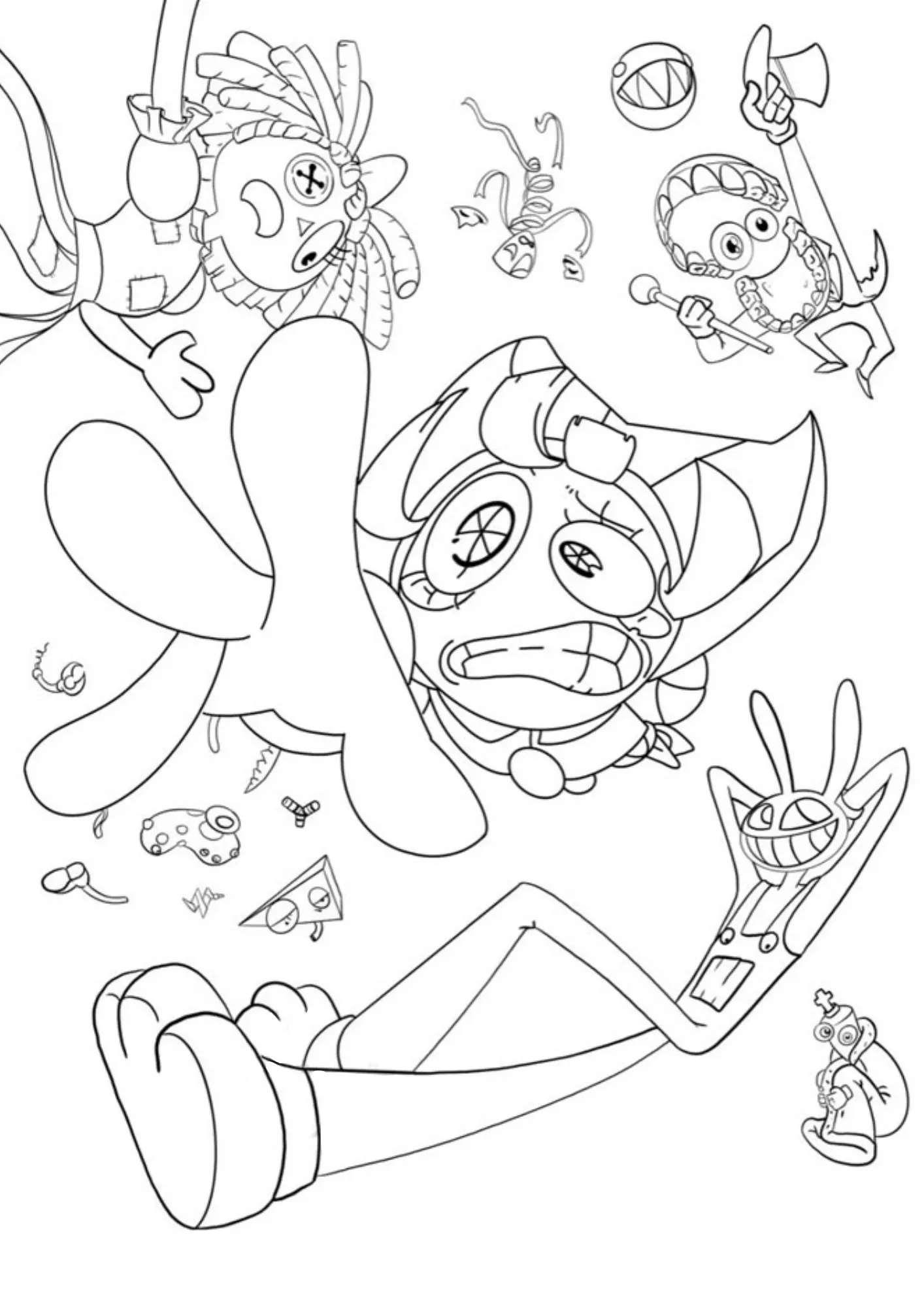 O Incrivel Circus Digital Coloring Pages – 007