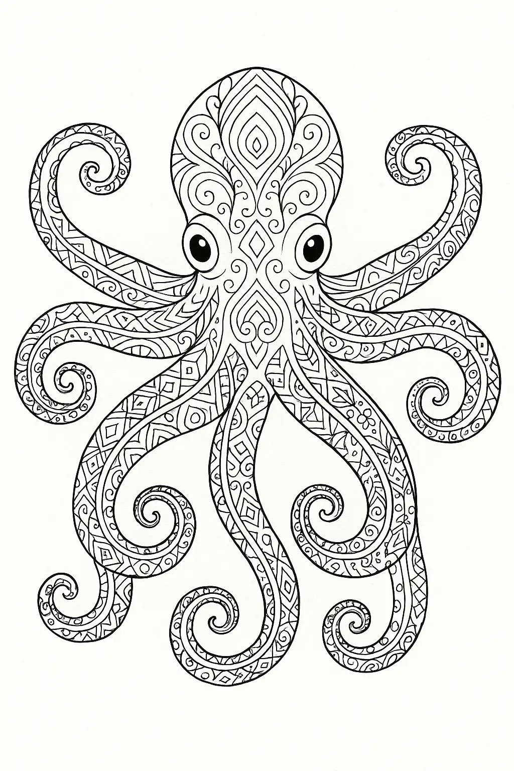 Octopus Coloring Pages – 016