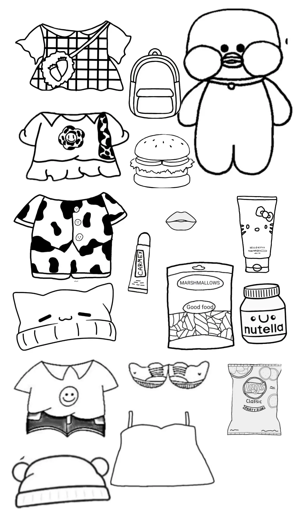 Paper Doll Coloring Pages – 022