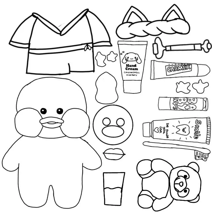 Paper Duck Coloring Pages – 009