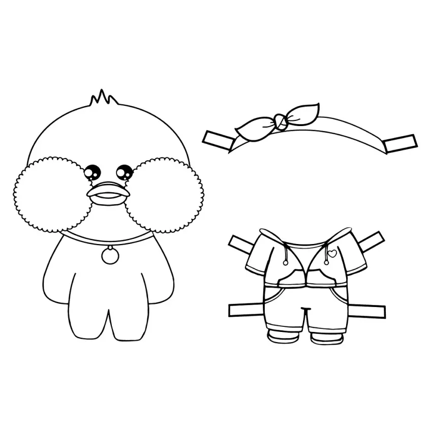 Paper Duck Coloring Pages – 013