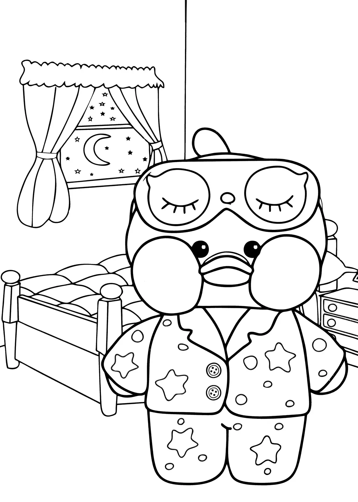 Paper Duck Coloring Pages – 016