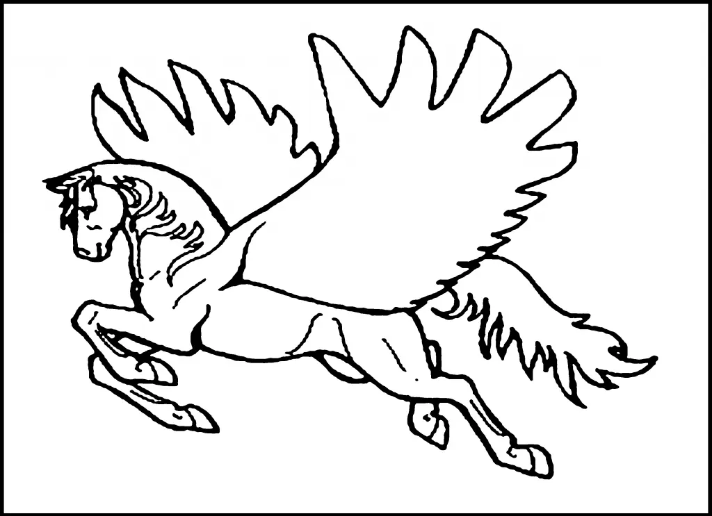 Pegasus Coloring Pages – 014