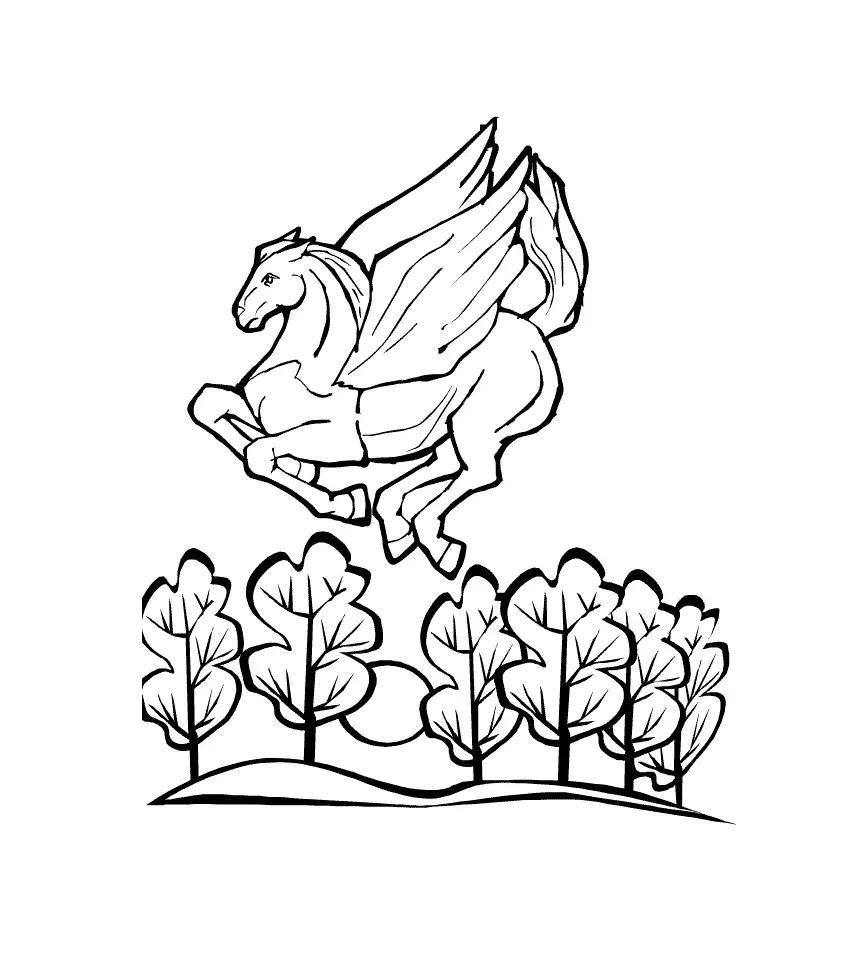 Pegasus Coloring Pages – 015