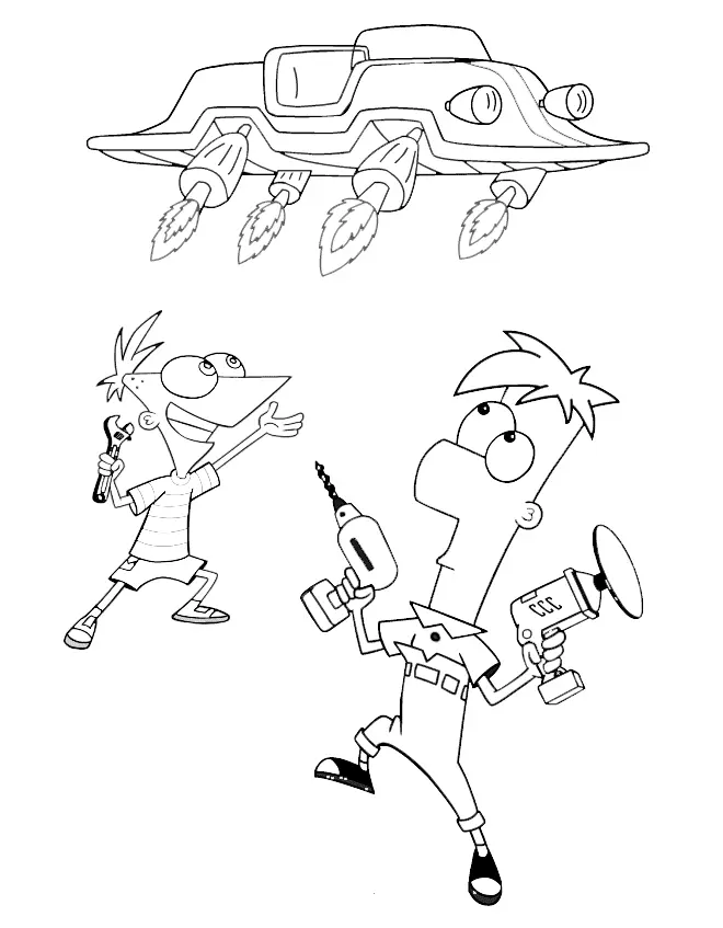 Phineas And Ferb Coloring Pages – 003