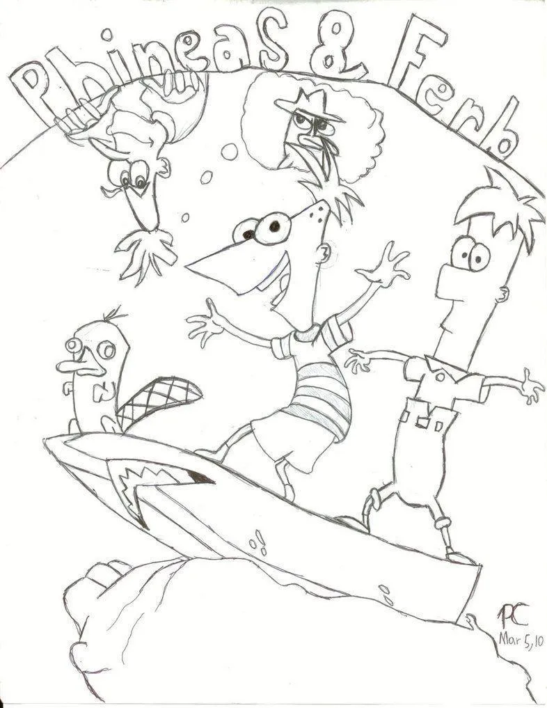 Phineas And Ferb Coloring Pages – 005
